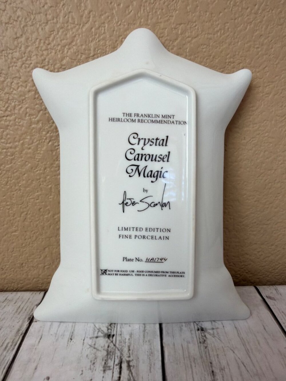 Franklin Mint Peter Scanlan Crystal Carousel Magic Plate Ltd Ed Carnival Horse - Picture 2 of 9